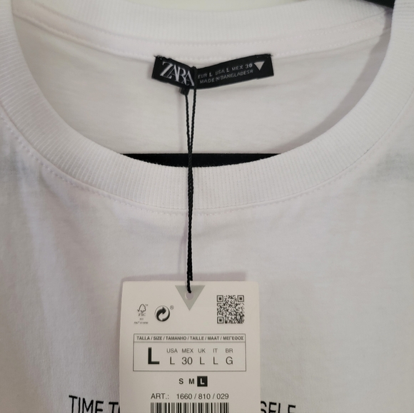 Zara White Graphic Tee - Picture 3 of 5